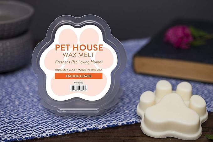 One Fur All Pet House Scented Wax Melts for Warmer - Long-Lasting Pet Friendly Plant Based Soy Wax Melts - Falling Leaves Pack of 2