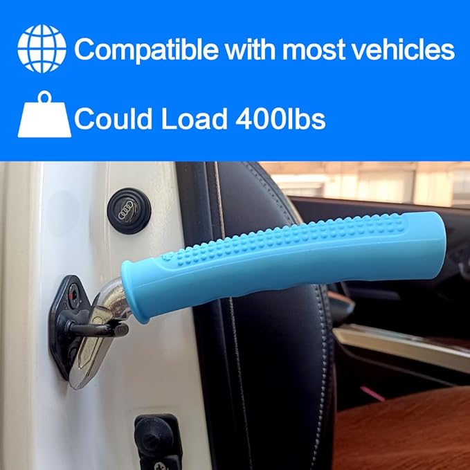 Car Assist Handle for Elderly - 2Pack Auto Cane with Emergency Window Breaker, 400lbs Capacity Vehicle Support Handle for Seniors & Handicapped