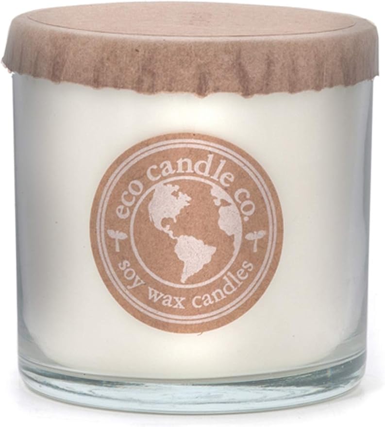 Eco Candle Co. Recycled Candle, Naked, 6 oz. - Unscented - 100% Soy Wax, No Lead, Kraft Paper Label & Lid, Hand Poured, Phthalate Free, Made from Midwest Grown Soybeans, All Natural Wicks
