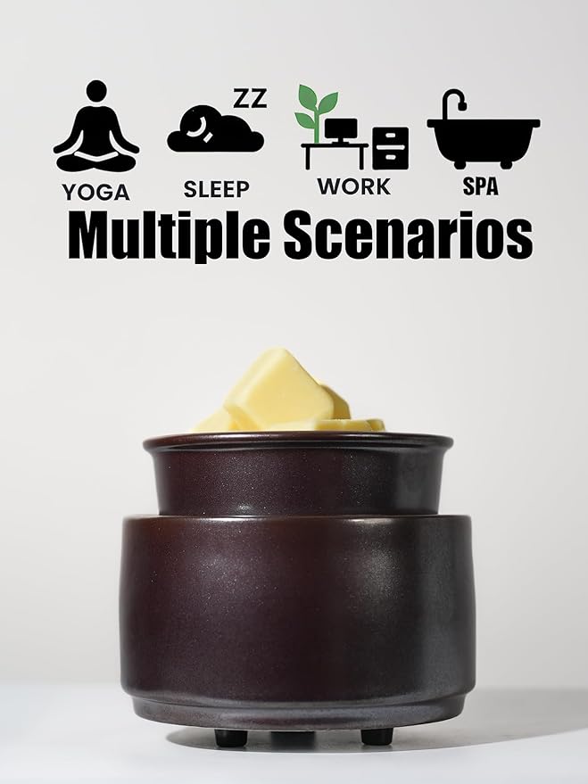 Ceramic Electric Wax Melt Warmer & Cube Oil Melter Cute Small Warmers Aromatherapy for Home Decorative Burner Melts Scented Candle Tart Scent Warm Fragrance (Bronze Color)