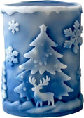 Christmas Deer Snowflake Santa Cylinder Candle & Resin Mold - Resin Casting Silicone Molds for Home Decor & Candle Making Wave Spiral Mold