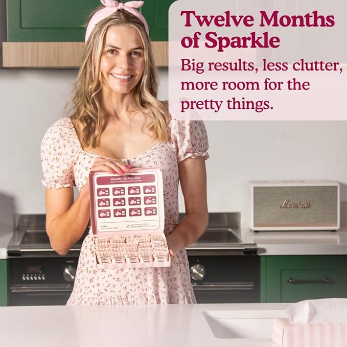 Dishwasher Cleaner And Deodorizer Tablets - Lemon Citrus Dishwasher Cleaning Tablets - Deep Cleaning Removes Limescale and Odors - Eco-friendly Dish Washer Machine Cleaner - Heavy Duty and Septic Safe