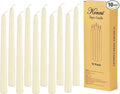 KONNI 0.87×10 Inch Ivory Taper Candles, Unscented and Smokeless Tall Candlesticks, 10 Pack Tapered Candles with Cotton Wicks, Long Burning, Ideal for Weddings, Dinner Parties, and Home Décor