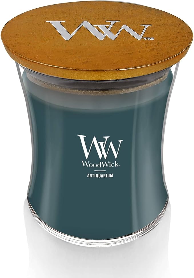 WoodWick Antiquarium Scented Medium Hourglass Candle, Crackles as it Burns, Great for Gifting, 9.7oz