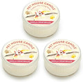 Pet House Mini Candles for Pet Odor Made with Natural Soy Wax, Plant Based, Dog and Cat Friendly Scented Candles, Vanilla Creme Brulee Pack of 3