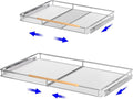 Pull Out Drawer Cabinet Organizer, Expandable Slide Out Storage Shelves - Heavy Duty, Durable and Smooth Slide-Out, 16.3"~26.3" Wide x 17.3" Deep, 2 Pack