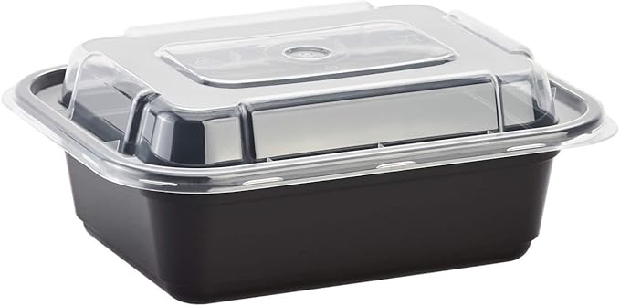 Karat Meal Prep Containers [12 oz - 150 ct] Reusable & Disposable Take Out Containers with Lids - Microwave & Dishwasher Safe Bento Boxes