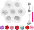 3D Flower Silicone Candle Molds Set 1 Piece for Candle Making, Soap, Resin, Chocolate, Candy, Cake Dessert, Concrete Art Crafts - DIY Mold Kit (Flowers)