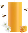 100% Pure Natural Beeswax Pillar Candles-28 Hours Long Burning Time Emergency Beeswax Candles | Organic Bees Wax for Home, Prayer, Christmas, Party | Unscented, Smokeless, Dripless 1 Pack (2×4 inch)