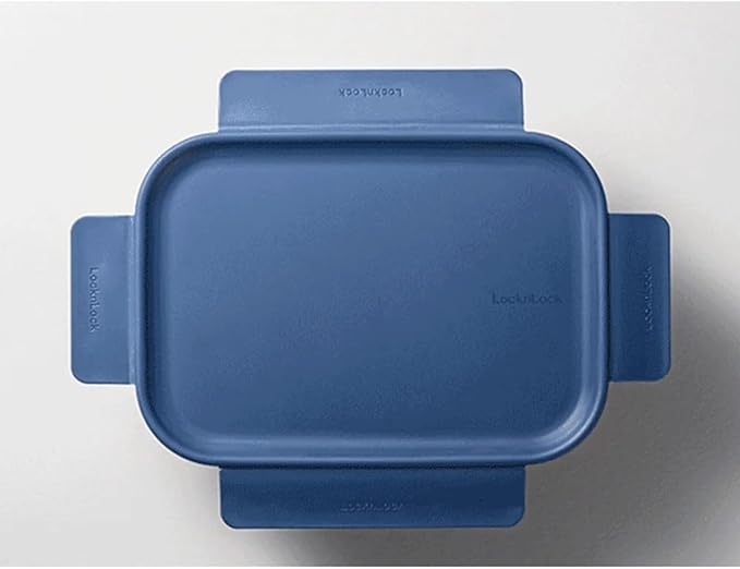 LocknLock LBF405RS12N Bisfree Modular Plus Food Storage Container Set, BPA-Free Plastic, Stackable, Microwave, Dishwasher and Freezer-Safe, 24-Piece Set with 12 Boxes and 12 Lids, Navy