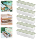 Storage & Crisper Boxes, 2025 New Durable Food Storage Containers, Stackable Refrigerator Organizer for Kitchen, Airtight Food Box with Lids, Fresh-Keeping Container Suitable (Green, 5pcs)