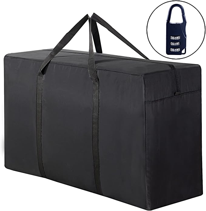SANSAM Extra Large Heavy Duty Moving Bag,Waterproof Duffle Bag with Zippers,Oxford Cloth Storage Tote Bags for Travelling,College Dorm, Space Saving