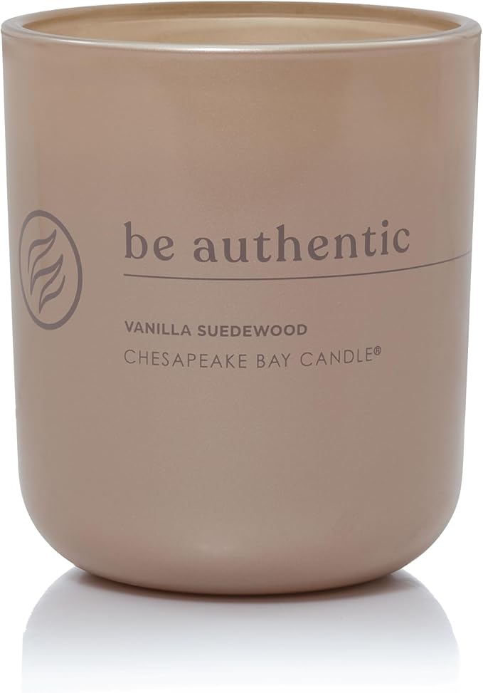 Chesapeake Bay Candle Intentions Collection Candle, Be Authentic: Embrace Your True self (Vanilla Suedewood), 13 oz, Home Décor