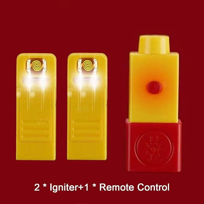 USB Charging Remote Control Lgnition Lighter with Lights, 10M Effective Distance, Flameless Ignition, Electric Lighter for Candle, Camping, Survival, Kitchen