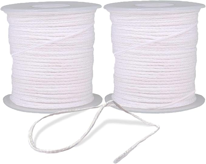 BEADNOVA Candle Wick 400 ft Braided Cotton Candlewick Core Braided Wick for Candle DIY and Making (122m/134yard/400 Foot)
