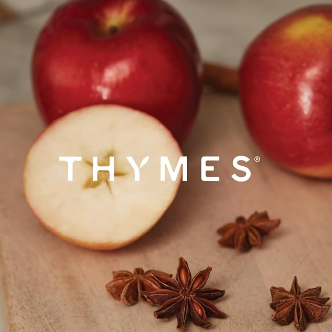 Thymes Scented Candles for Women & Men – Tin with Lid – Luxury Home Decor – Apple Candles with Notes of Crushed Clove, Cardamom, Bourbon & Malted Rum (Simmered Cider, 6.5 oz) (Pack of 2)
