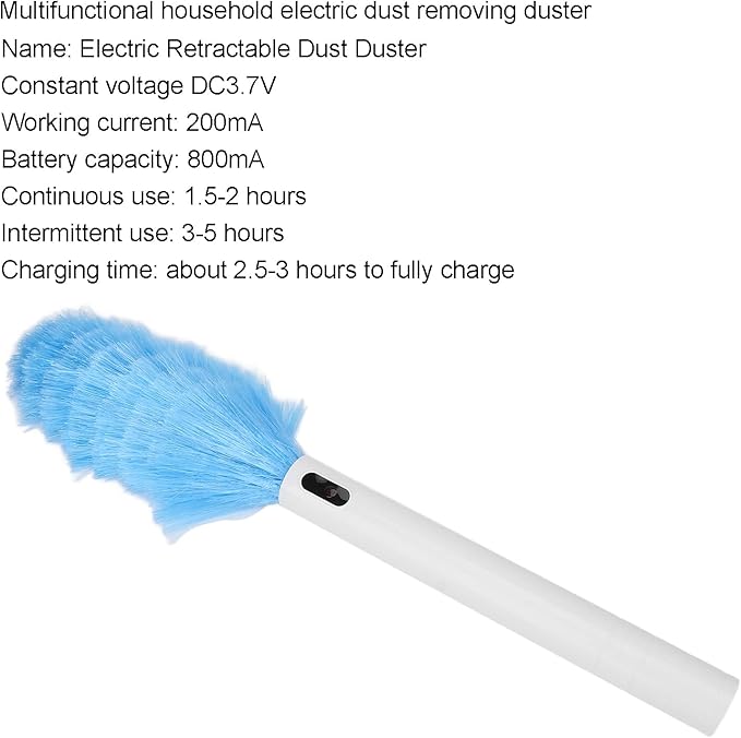 Electric Duster Vacuum Cleaner, Duster Motorized Dust Wand,Electric Duster Cleaning Brush Tools for Window Blinds Furniture