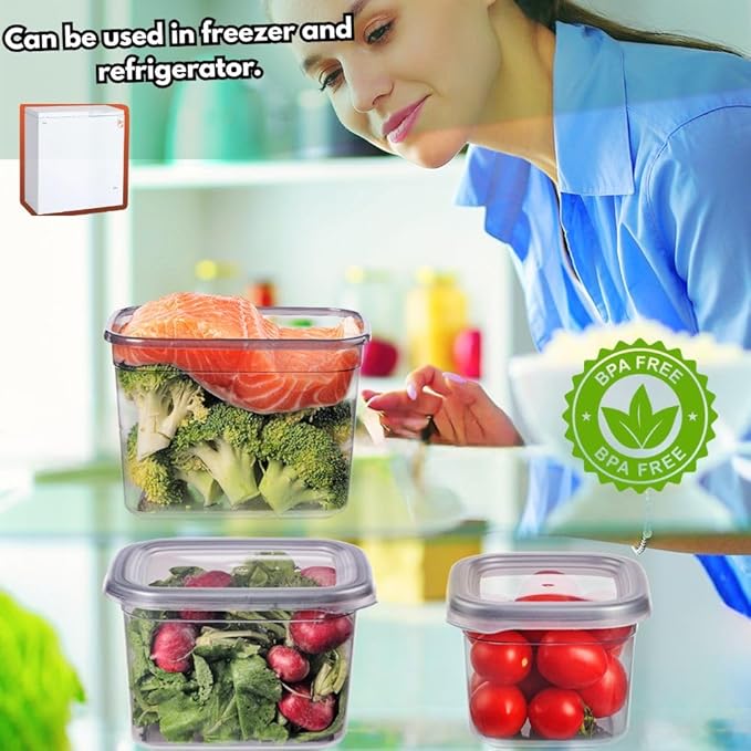 12-Piece 40 OZ BPA-Free Airtight Food - Food Storage Containers With Lids, Flour, Pantry Storage Includes 20 Reusable Washable Labels, Kitchen Organizer