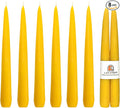 Pure Beeswax Taper Candles 8 pcs, 8" Long Candlesticks, Natural Bees Wax Candles for Home, Dripless Beeswax Candles, Subtle Honey Scent, 6 Hours Burn Time by Lacaser