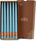Root Candles Unscented Dinner Candles Premium Beeswax Blend Boxed Candle Set, 12-Inch, Sky, 12-Count
