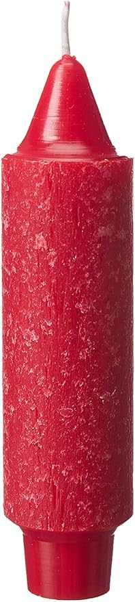 Root Candles Unscented Dinner Candles Premium Beeswax Blend Boxed Candle Set, 5-Inch, Red, 8-Count