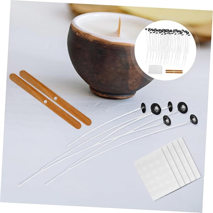 jojofuny 1set Candle Making Kit Complete Candle Craft Tools Wicks Holders Stickers for Crafting and Birthday Party Decorations