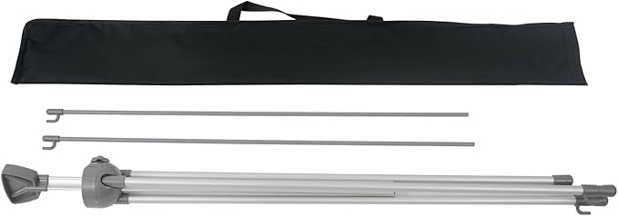 T-SIGN Reinforced Block Adjustable Tripod X Banner Stand, 23 x 63 to 32 x 78 Inch, Portable Travel Bag, Bigger, More Adaptable, Trade Show Exhibition - Silver (Pack of 1)