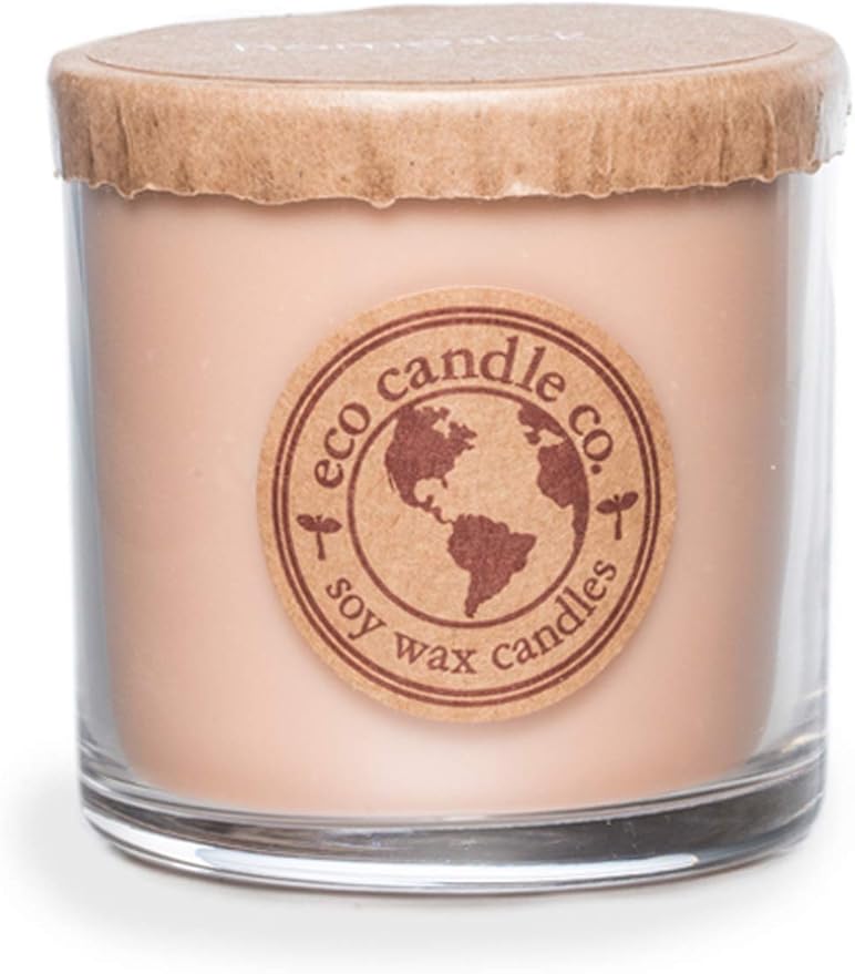 Eco Candle Co. Recycled Candle, Homesick, 6 oz. - Scents of Apples, Sugar, Butter, & Spices - 100% Soy Wax, No Lead, Kraft Paper Label & Lid, Hand Poured, Made from Midwest Grown Soybeans