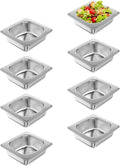Steam Table Pan Hotel Pans: 1/6 Size 8 Pack 2.5 Inch Deep Stainless Steel Hotel Pan for Food - Commercial Catering Pan for Hotel Restaurant Buffet Party Supplies
