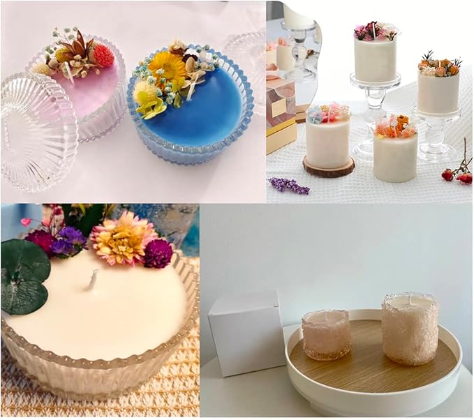 100 Pieces Cotton Candle Wick 6" Pre-Waxed for Candle Making Wicks Candle DIY 100% Natural Cotton 10 pcs Candle Wicks Fixing Bars