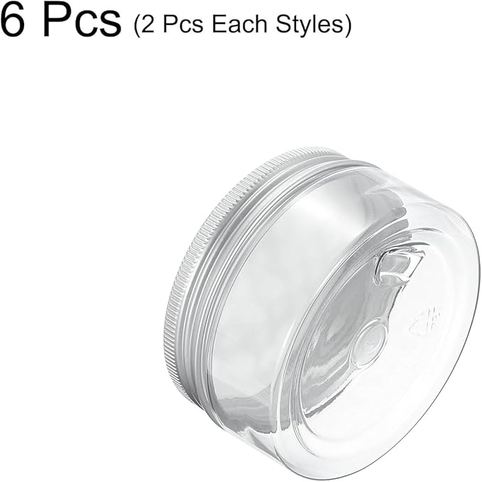 HARFINGTON 6 Pcs 3 Styles Empty Scent Beads Storage Container 3.4oz/100ml Air Freshener Tins Round Refillable Spice Containers Plastic Jars Sample for Air Freshener Candles Travel Storage