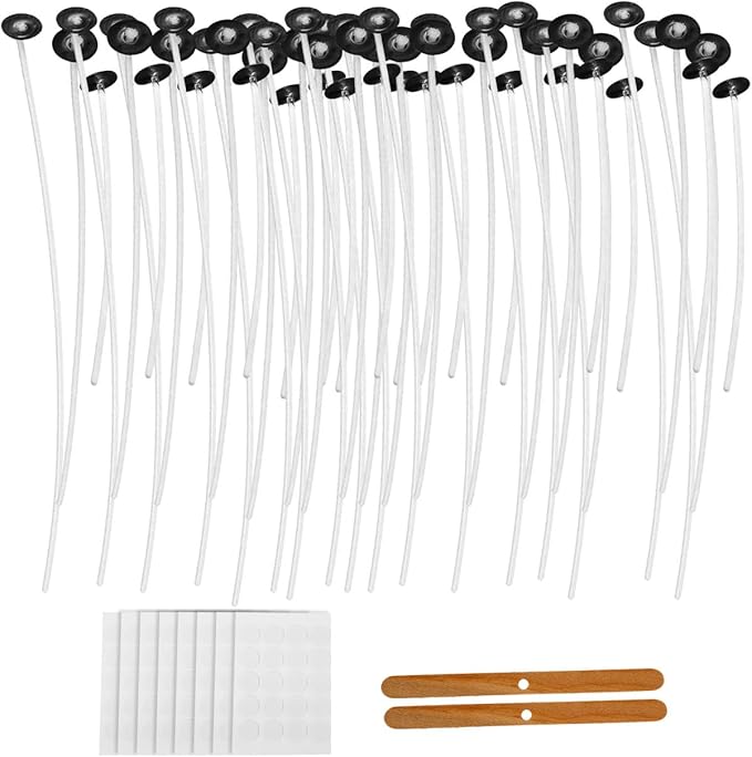 KONTONTY 1set Candle Making Kit Candle Wicks Wick Holders and Stickers Essential Supplies for Home Parties