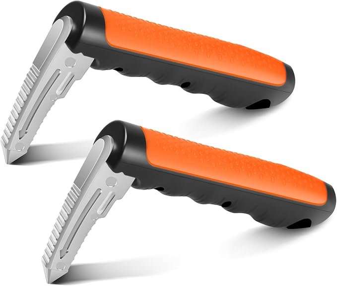 Kaiedos Car Door Handle for Elderly, 3-in-1 Car Handle Assist for Seniors, Portable Auto Cane Vehicle Support Handle, 500 lbs Capacity, Non-Slip Door Assist Bar (Orange, 2-Pack)