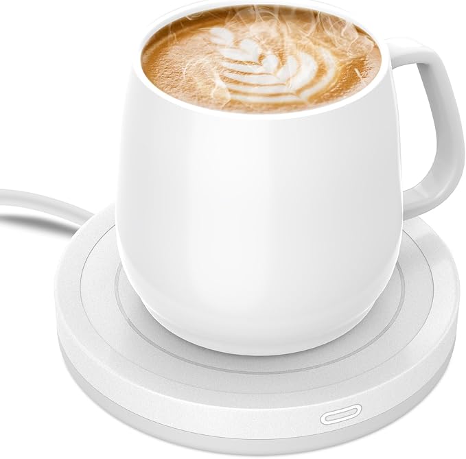 Smart Coffee Mug Warmer and Candle Warmer Plate - Safely Releases Scents Without Flame - for Candle Jars, Mugs, Tea Cups - Desk, Home, Office Use (NO Cup)