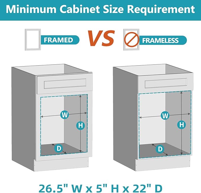 Pull Out Cabinet Drawer 25½” W x 21” D, Soft Close Pull Out Cabinet Organizer, Bottom Assembly