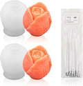 2Pcs Tulip Silicone Candle Flower Wax Mold Silicone for Candles Resin Making Molds Moldes De Silicona para Hacer Velas Artesanales De Silicona,for Making Mothers Day Gifts for Mom Daughter