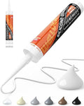WELLUCK White Silicone Caulk, 100% Waterproof Silicone Sealant Adhesive Caulking,for RV, Kitchen,Bathroom, Window, Door, Glass,10.2FL.OZ/300ML (1Pack)