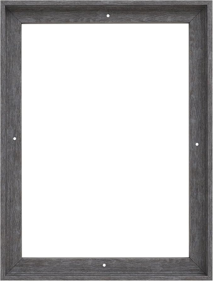 Pixy Canvas Floater Frame 15x30 for 0.75 inch Deep Canvas Paintings/Canvas Prints/Wood Canvas Panels/Wall Art/Wall Decor/Home Decor/Artwork, (Rustic Grey, 15 x 30 inch, Portrait)