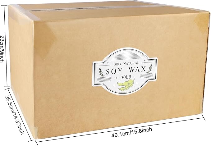 Wfmolcand Soy Wax for Candle Making - 30 LB Natural Soy Wax Candle Wax for DIY Candle Making Supplies…