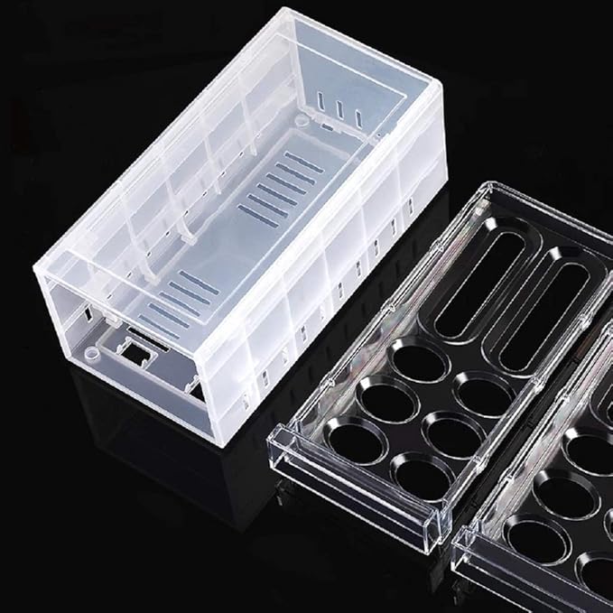 Ucarso 24 Grid Drawer Type Egg Storage Box Kitchen Tray Refrigerator Container Plastic Case Fresh Organizer