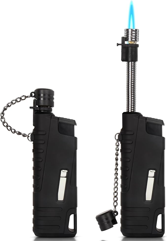 Navpeak Torch Lighter Flexible Wand Telescopic Windproof Jet Flame Lighters Butane Refillable for for Candle Kitchen Outdoor Grill Fireplace Camping(Buatne Not Included)(Camouflage)