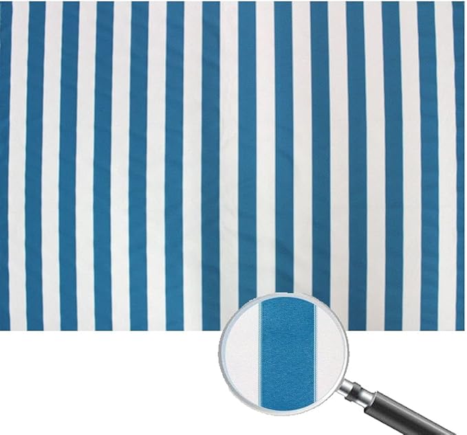 Mybecca Stripe Canvas Marine Fabric 600 Denier Indoor/Outdoor Blue/White (5 Yards)