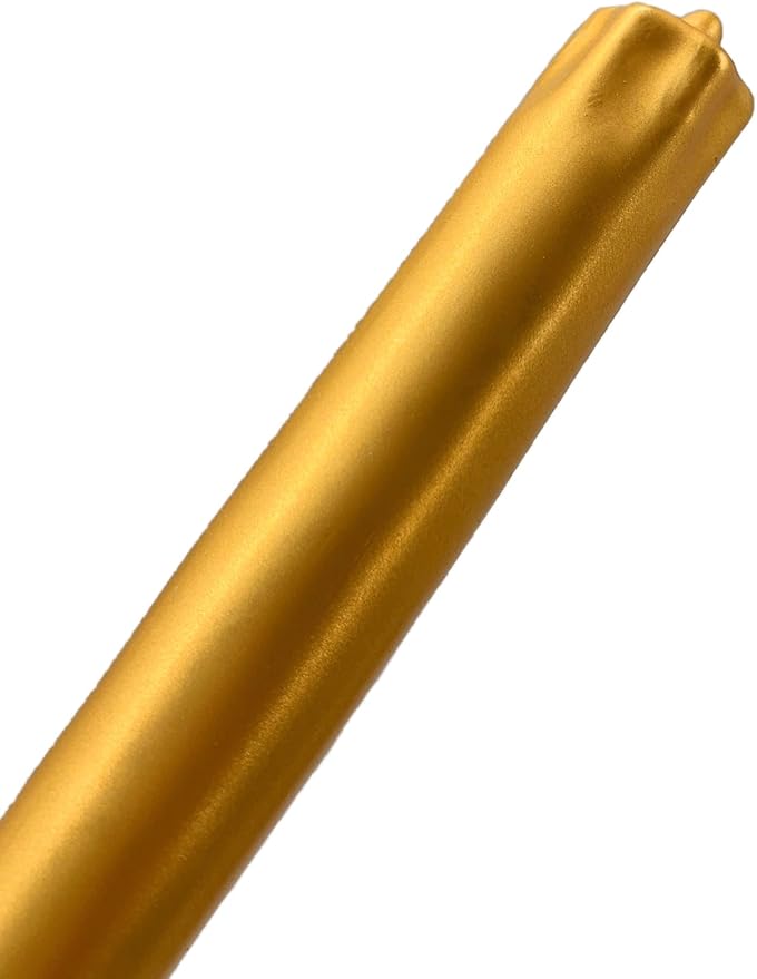D'light Online Elegant 12" Unscented Metallic Gold Taper Candles, Premium Quality Hand-Dipped Tapered Candles, Dripless and Smokeless - Set of 12 (12 Inch, Metallic Gold)