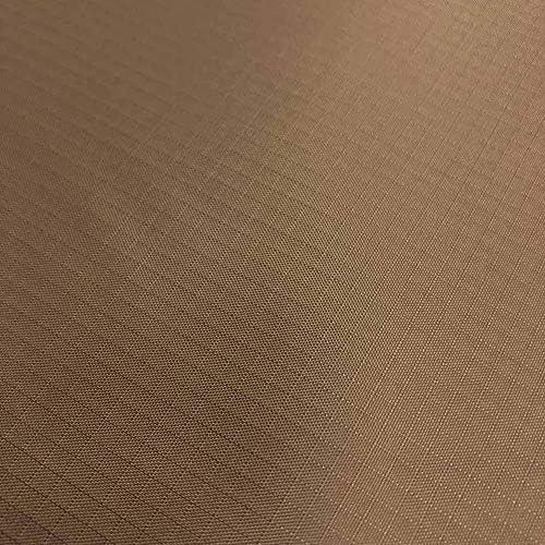 Ottertex Nylon Ripstop Fabric PU Coated 70 Denier 1.9oz 62/63" Wide Waterproof Tent Water Repellent Dustproof Airtight Inflatable Flag Tarp Cover Excellent Fabric for Kites (10 Yard, Khaki)