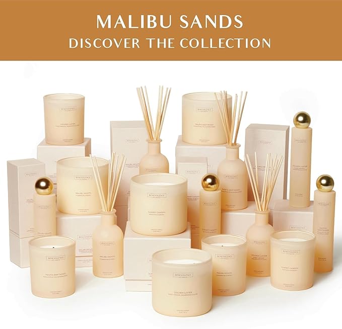 Patchouli & Ebony – Benevolence LA 3-Wick Fall Scented Candle for Home | 15oz, 50-Hour Burn | Natural Soy Wax | Warm & Grounding Home Fragrance | Malibu Sands Collection – Gift for Women & Men