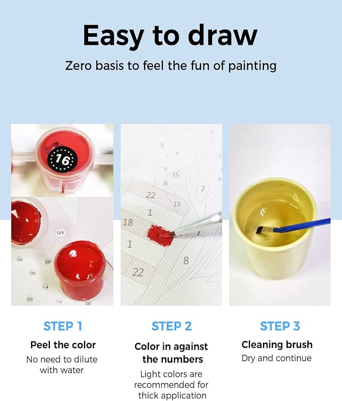 Paint by Numbers for Adults Without Frame, Christmas Santa Snow Tree Candles Winter Scarf DIY Acrylic Painting by Numbers Kits on Canvas for Beginner, 12"x16"