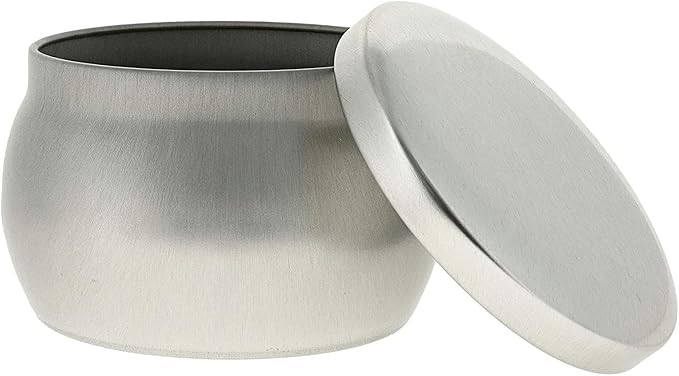 Bright Creations Candle Tins - 4 oz, 3 x 2 in, Silver, 24 Pack - Tin Cans with Lids & Tiny Containers for Wax Projects - DIY Candle Making Supplies