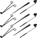 3 in 1 Candle Accessory Set(3 Set), Premium Candle Wick Trimmer, Candle Snuffer, Wick Dipper, Elegant Candle Care Kit with Gift Package for Candle Lovers (Black)