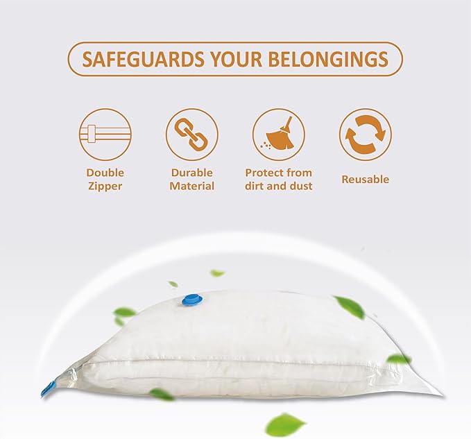 Space Saver Vacuum Storage Bags Combo - 15 Bags (2Jumbo/2Large/6Medium/5Small) with Electric Pump, Ideal for Clothes, Comforters, Blankets & Bedding