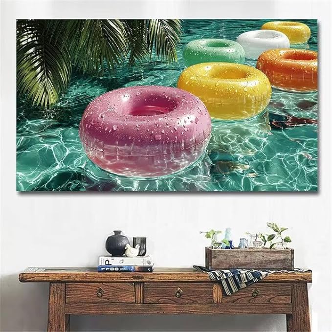 Paint by Numbers Kit for Adults Plant Painting by Numbers River DIY Kits for Adults Canvas Oil Painting Crafts, Hobbies for Women Beginner for Home Wall Decor Art, Gifts Without Frame 12x24Inch 8-5218